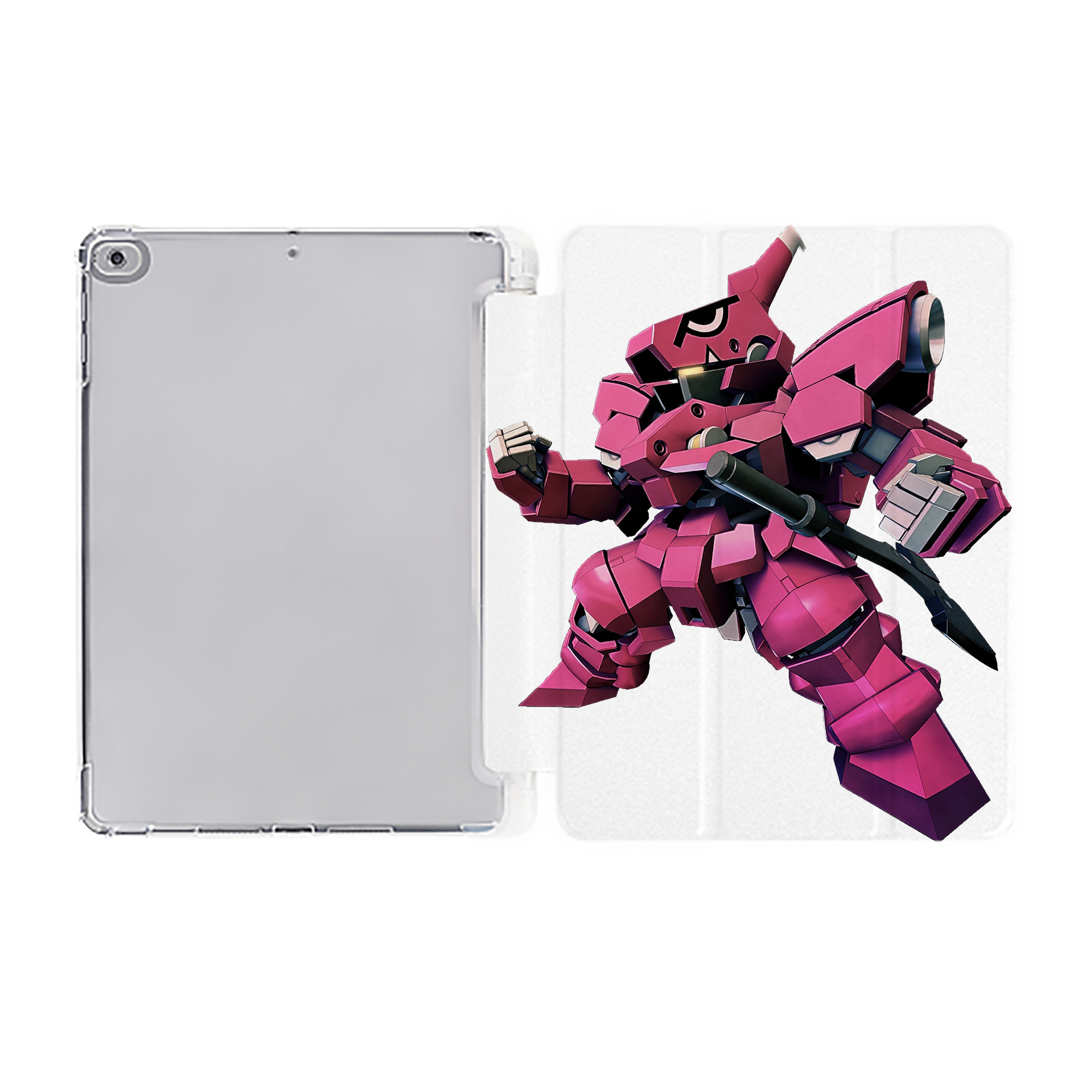 （画像用） 機動戦士ガンダム Mobile Suit Gundam IPad ケース ペン収納付き 三つ折りスタンド PUレザー×シリコン 対応機種9.5/10.5/10.9インチ
